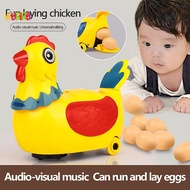 HanxiBeauty Novelty Chicken Laying Eggs Music Animal The Chicken With 3 Eggs Realistic Sound Singing