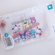日本sanrio Hello Kitty Little Twin Stars 大口仔 XO 透明拉連口罩收纳袋雜物收纳袋