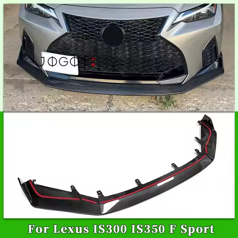 Replacement Carbon Car Exterior Front Bumper Lip Bodykit Cover Trim Car Accessories For Lexus IS300 