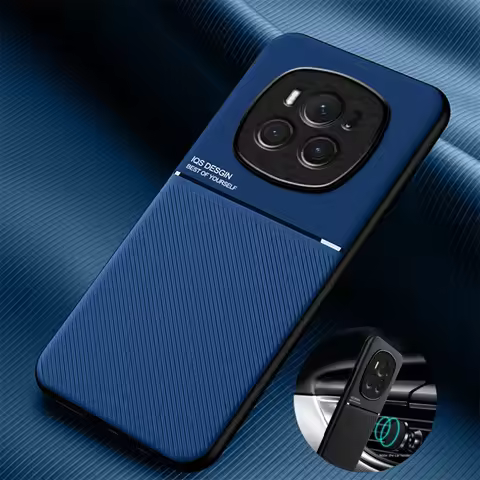 Car Magnetic Holder Leather Cover For Honor Magic6 Pro Case Silicone Frame Shockproof Coque Magic6 L
