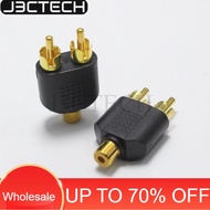 RCA Male to Female Plug Jack 2 in 1 Gold-plated AV Audio Video Extension Cable Connector DVD Monitor