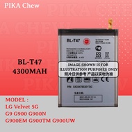 PIKA Compatible for LG Velvet 5G G9 G900 G900N G900EM G900TM G900UW Battery Bateri BL-T47 (4300mAh)