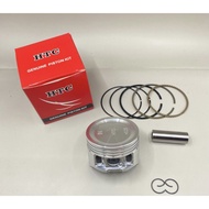 HAYATE Silver Piston (53.5) HTC Motorcycle Piston Set, Silver/HTC Piston Ring