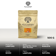 ELS COFFEE Lampung Robusta 500Gr Pure Indonesia Coffee Beans / Fine / Course Roasted Kopi A1749