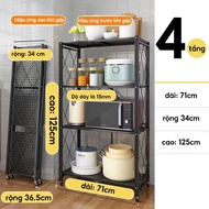 Canva KỆ BẾP để lò vi sóng Kệ Gấp Gọn Để Đồ Đa Năng 3/4/5 tầng sơn tĩnh điện cao cấp