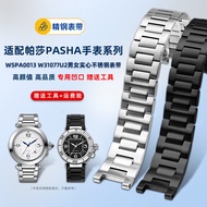 Zhuolei Applicable Cartier PASHA Steel Band Men Women PASHA Series Dedicated Notch Stainless Steel W