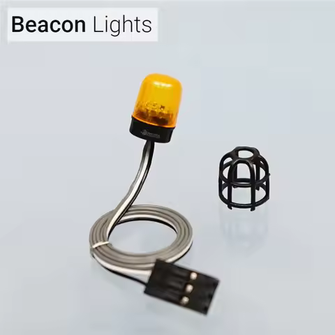 RC Car Warning Light 360 Degree Rotating Engineering Lamp for 1/14 Tamiya RC Truck Tipper Excavator 
