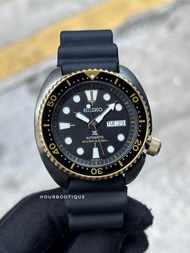 Brand New Seiko Prospex Black Gold Turtle Mens Automatic Divers Watch SRPD46K1
