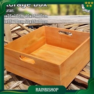 Wooden Tray Wooden Box Handle 35-50X35X10Cm Wooden Storage Free Shipping