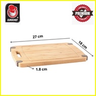 ◧ ❡ § Eurochef Non Slip Bamboo Cutting Board Wooden Food Serving Tray Chopping Board Strong and Dur