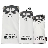 เคสหัวกอล์ฟคลับ Akita สุดน่ารักซองหุ้มหัวไม้กอล์ฟสำหรับปลอกหุ้มไม้ตัวป้องกันหนัง PU พัตเตอร์ไฮบริด