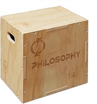 Philosophy Gym 3 in 1 Wood Plyometric Box - Jumping Plyo Box for Training and Conditioning