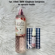 1pc 10mL BBW GINGHAM GORGEOUS Fragrance Mist Sample size GINGHAM GORGEOUS Perfume for Women Elegant 