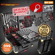 MYDIYSDNBHD - 399pcs Tool Set Hand Tools Box Socket Set With Luggage Tool Box CRV T Original Car Rep