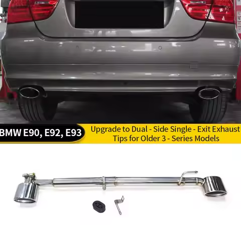 Car Accessories Double Exhaust Tip For BMW E90 E92 E93 Exhaust Pipe Stainless Steel Muffler Tip Tail