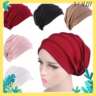 YOHII Breathe Hat Cancer Muslim Scarf Cap Elastic Cloth Head Cap Hat Chemo Cap