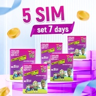 [5 sim set / family sim]【AIS Thailand eSIM + Phone Numbers】【🔥5G/4G】【AIS】泰国 Travel eSIM for 7 days