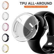Smart Watch Case for Google Pixel Watch 4 41mm/45mm Full-Cover Electroplated TPU Protective Cover Sh