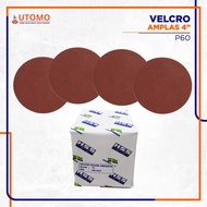 4" Round Sandpaper Hss P60 P80 P100 P120 P150 P180 P240 Round Sandpaper Velcro Hss 4inch Grit 60 80 