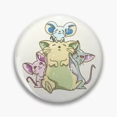 Space Mice Voltron Sticker Soft Button Pin Lover Metal Cute Creative Funny Collar Decor Gift Jewelry
