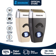 NIKAI NK-7085 Shaver Trimmer Mesin Cukur Kumis Jenggot Pria  Alat Cukur Kumis Portable Mini Recharge