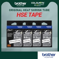 Brother Original Heat Shrink Tube Black on White HSE-211 HSE-231 HSE-221 HSE-241 HSE-251 for Cable W