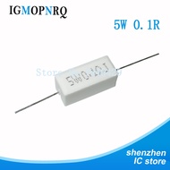10个5W Cement resistor 0.1 ~ 10k Ohm 5%，0.22，0.33，0.5 1 10 100 1K 10K Ohm 0.1R 0.22R 0.33R 0.5R 1R 10