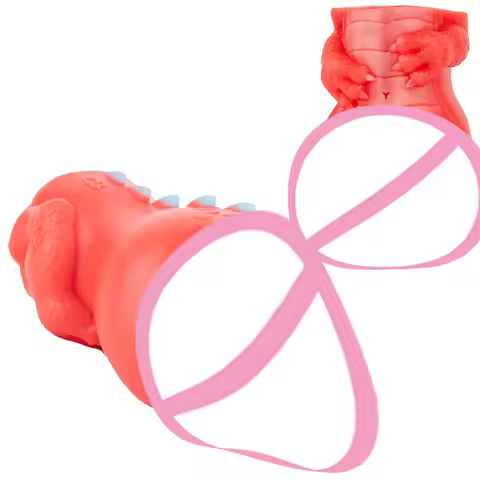 GEEBA Lifelike Silicone Male Masturbator Dual Channel Silicone Men's Onahole Pocket Pussy Realistic 