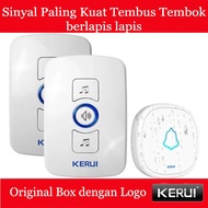 Kerui Wireless Doorbell Waterproof Door Bell Home Door Bell 2 Receiver - White