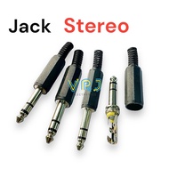 Jack 6.3mm (แพ็ค3ตัว)แจ็ค RCA โมโน/สเตอริโอ ออดิโอปลั๊กหัวเสียบหัวต่อตัวผู้สายเชื่อมหูฟังสเตอริโอ มีพร้อมส่งในไทย