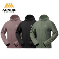 AONIJIE FM5243 Mens Zip-up Hoodie Wind & Water Resistant Packable Jacket for Running Cycling Hiking 