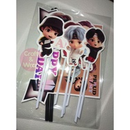 ♞,♘,♙BTS Tiny Tan Cake topper Set / Tinytan BTS Theme