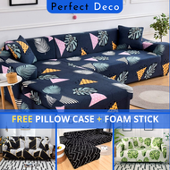 Perfect Deco  1/2/3/4Seater , L-Shape Sofa Cover Sarung Sofa Cushions Cover Sarung Kusyen Sofa Protector Couch Cover D