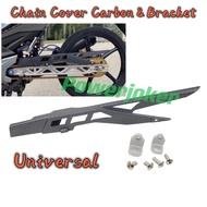 Chain Cover Rantai Carbon &amp; Bracket Skrew Screw (Swing Arm Racing &amp; Standard) Hypertech Y15 Y15ZR Y16 Y16ZR LC135