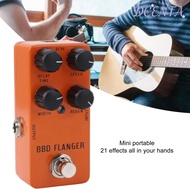 DCENTA Guitar Flanger Pedal ลดเสียงรบกวนแบบบูรณาการ การปรับแต่งเอฟเฟกต์ที่แม่นยำ Strong DC9V Analog 