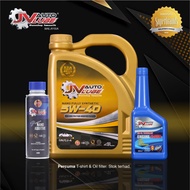 JV AUTO LUBE SET ENGINE OIL FULLY 5W-40 (4LITER) + ENGINE FLUSH(1BOTTLE) + NANO ADDITVE(1BOTTLE) 10,