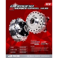 RCB LC135 LC5S LAGENDA SRL 110/115 Y15 Y16 DIAMOND SERIER HUB FRONT REAR WHEEL HUB CHROME
