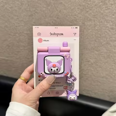 3D Cute Sanrio Kuromi Earphone Case For Airpods 1 2 3 4 Pro 2 Wireless Bluetooth Headset Protective 
