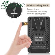 Aoresac Andoer V-Lock แผ่นแบตเตอรี่ V Mount เป็น NP-F Dummy แบตเตอรี่อะแดปเตอร์แบตเตอรี่ในตัวถอดรหัส