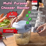 [SG] 900ml Garlic Chopper, Blender, Mini Food Processing Machine, Rechargeable Vegetable Chopper Ble