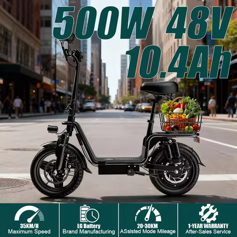 DEEPOWER C14 electric scooter can carry weight on the pedals and is equipped with a 500w motor and a