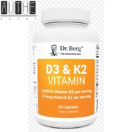 Prepare inventory Ready Stock  Dr. Berg's D3 & K2 Vitamin - 60 capsules D3K2 Dr Berg [EXP:6/2025]