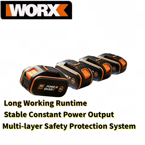 100% WORX 20V 8.0Ah Lithium-ion Battery, High-capacity Impact-resistant Battery, Compatible with WOR