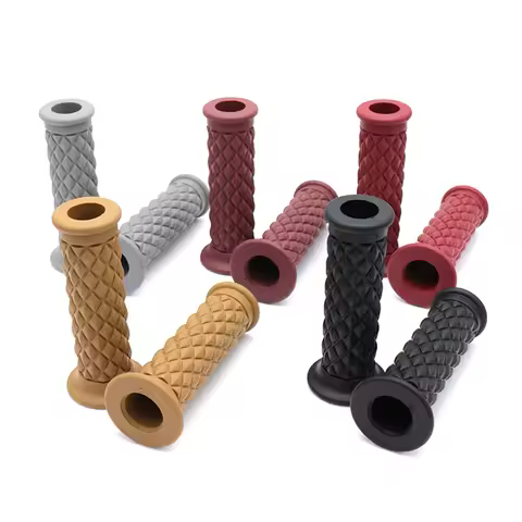 Universal Cafe Racer Motorcycle 7/8'' Retro Vintage Hand Grip Handlebar Grips for Honda Suzuki Kawas