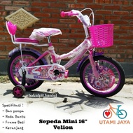 Sepeda Mini Anak Cewek Keranjang Ring 16 Velion Interbike Jkp Erminio