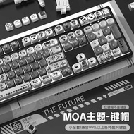 P PBT Sublimation Keyboard moa Keycap Cute Round Unique Creative Customization 87/68/108/75/98 Keys