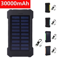 quality assuranceSolar Power Bank 30000mAh Dual USB Waterproof Charger Portable External Battery Pack Powerbank with L