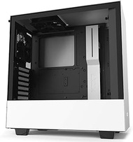 NZXT H510 - CA-H510B-W1 - Compact ATX Mid-Tower PC Gaming Case - Front I/O USB Type-C Port - Tempered Glass Side Panel - Cable Management System - Water-Cooling Ready - White/Black