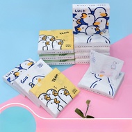 [New Arrival] SUNDE Cartoon Printed Paper Towel Small Bag Portable Mini Handkerchief Paper Duckling Printed Paper Napkin Toilet Paper