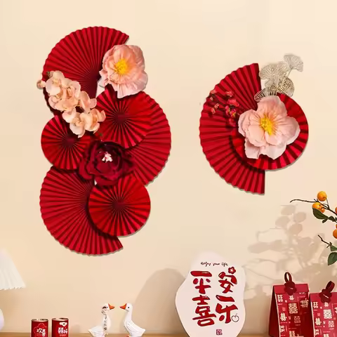 Chinese New Year Decorations 2026 Chinese Wedding Ornament Lunar New Year Wall Accessories Year of T